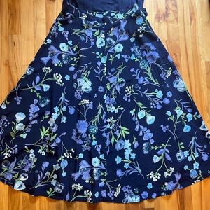 Vintage Handmade floral midi skirt Fits S-M